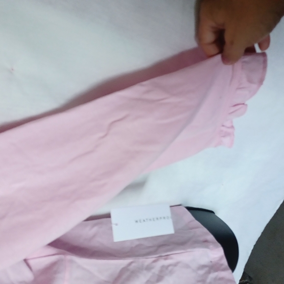 Weatherproof (brand) top, Pink, Ruffled buttoned front, NWT - Picture 4 of 6